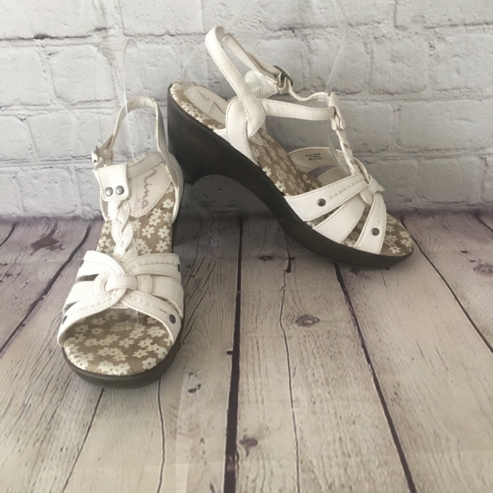 Nina Kids Girls WHITE Strappy Sandals Size 5M - Picture 9 of 11